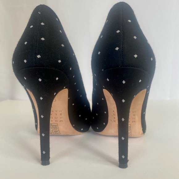 White house black market olivia black ecru polka dot pumps - Picture 6 of 8